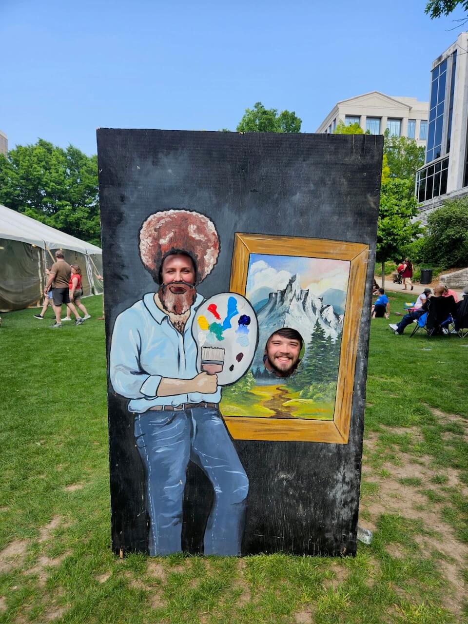 Us in bobross cutout